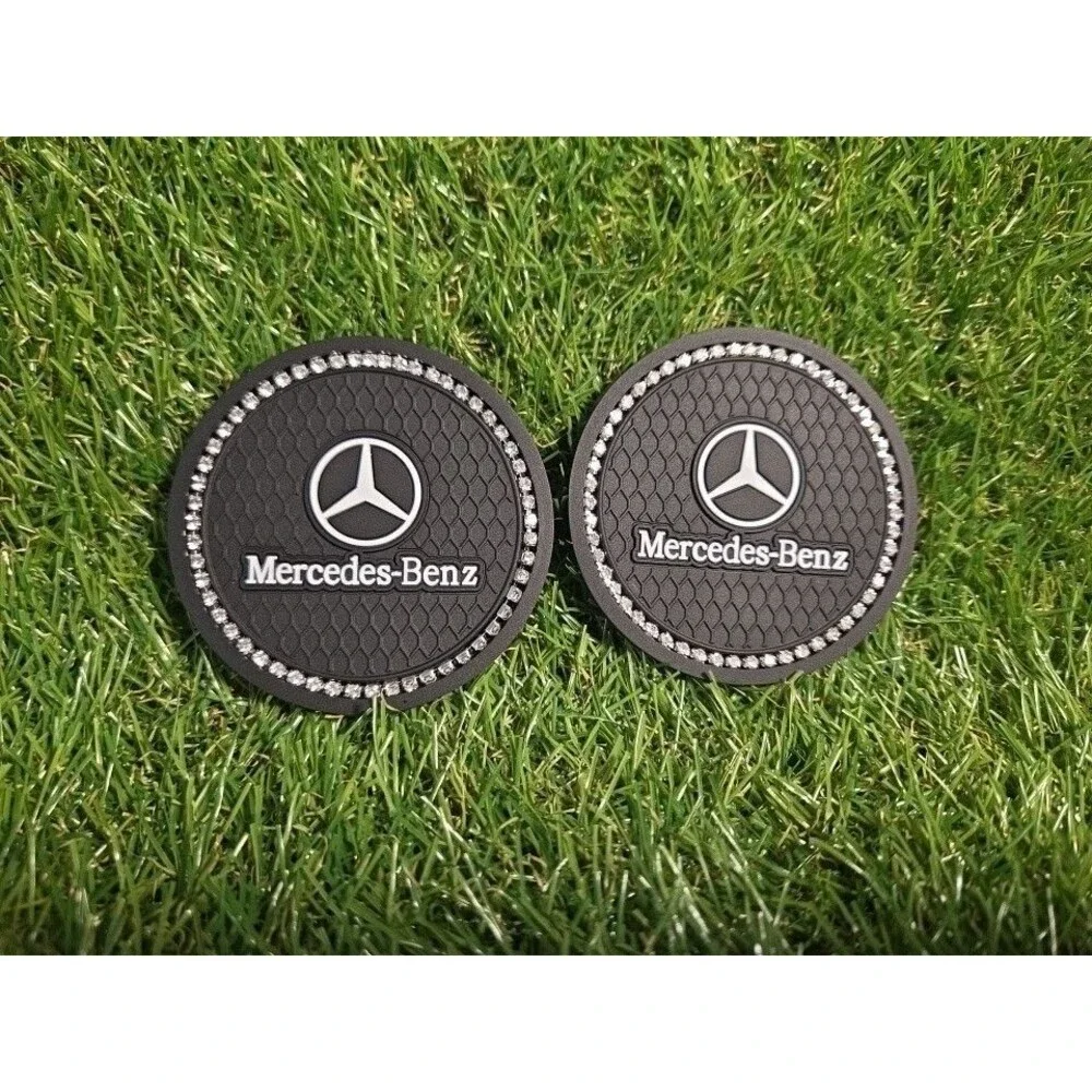2pc Waterproof Mercedes COASTERS 2.75'' SILICONE CAR AUTO CUP HOLDER INSERT New